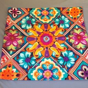 Vibrant Multicolor Pillowcase Set of Two 2 Rainbow Retro Bedding Home